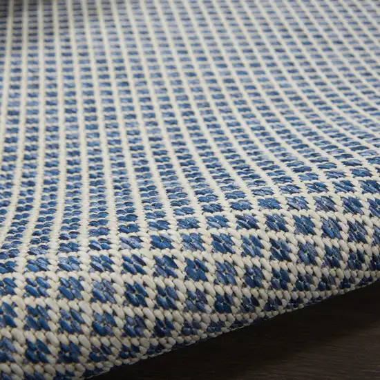 Blue and Ivory Indoor Outdoor Area Rug Photo 7