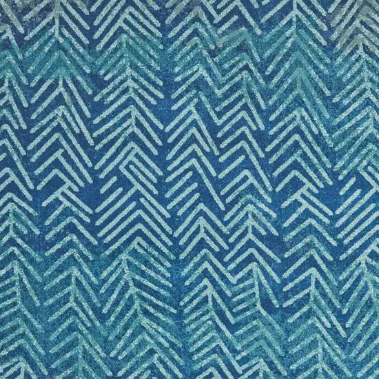 Blue Geometric Power Loom Area Rug Photo 6