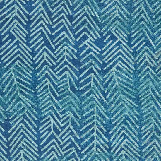 Blue Geometric Power Loom Area Rug Photo 9