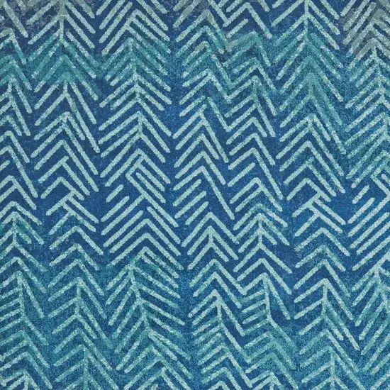 Blue Geometric Power Loom Area Rug Photo 9