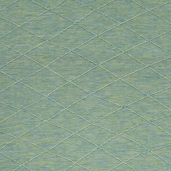 Blue Geometric Power Loom Non Skid Area Rug Photo 5