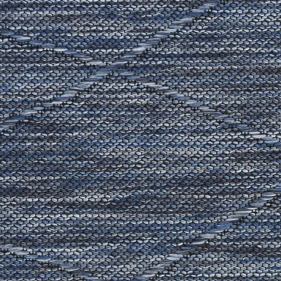 Blue Geometric Power Loom Non Skid Area Rug Photo 9