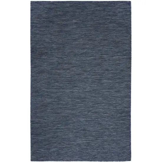 Blue Geometric Power Loom Non Skid Area Rug Photo 1