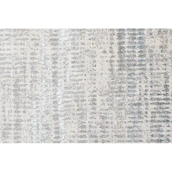 Blue Gray And Ivory Abstract Area Rug Photo 6