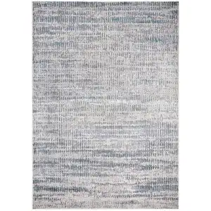 Photo of Blue Gray And Ivory Abstract Area Rug