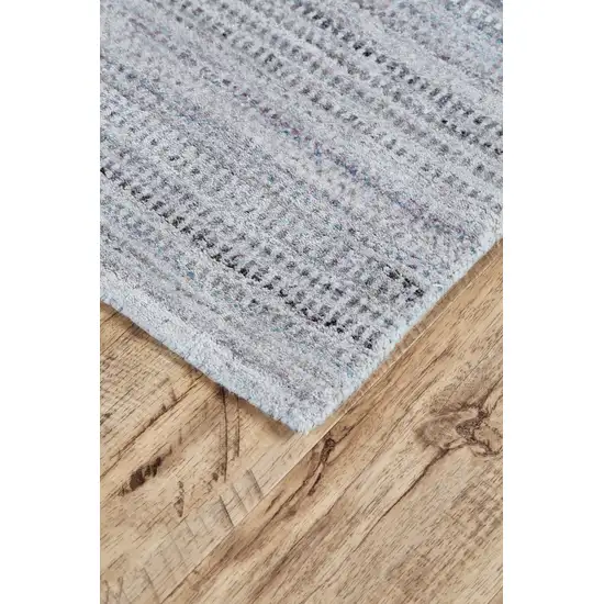 Blue Gray And Purple Ombre Hand Woven Area Rug Photo 4