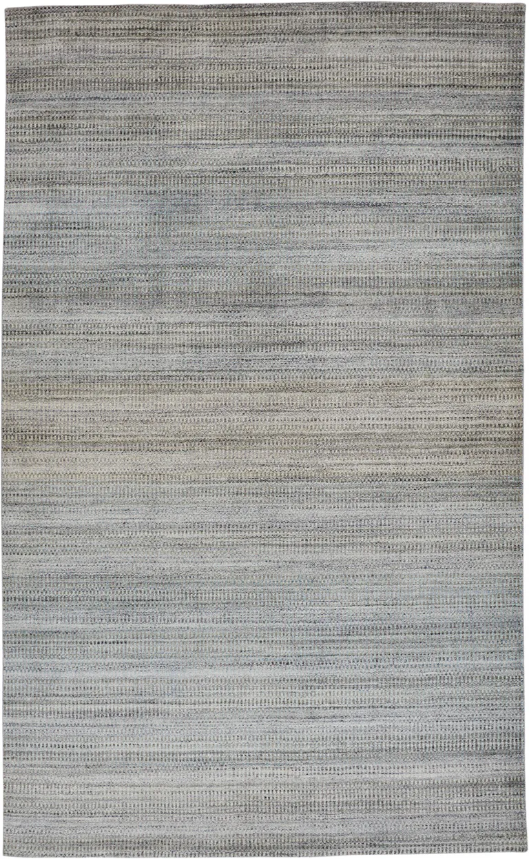 Blue Gray And Purple Ombre Hand Woven Area Rug Photo 1