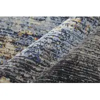 Photo of Blue Gray and Tan Abstract Power Loom Area Rug