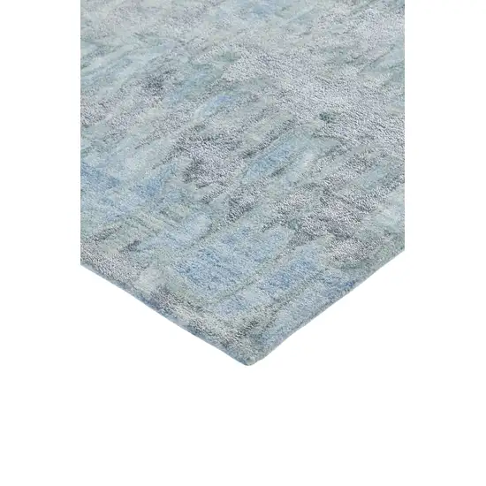 Blue and Green Abstract Hand Tufted Area Rug Photo 4