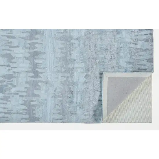 Blue Green And Gray Abstract Tufted Handmade Area Rug Photo 5