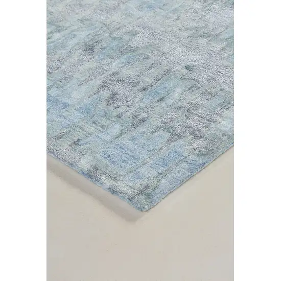 Blue Green And Gray Abstract Tufted Handmade Area Rug Photo 8