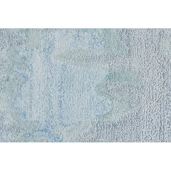 Blue Green And Gray Abstract Tufted Handmade Area Rug Photo 9