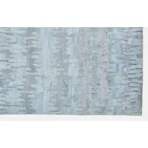 Photo of Blue Green And Gray Abstract Tufted Handmade Area Rug