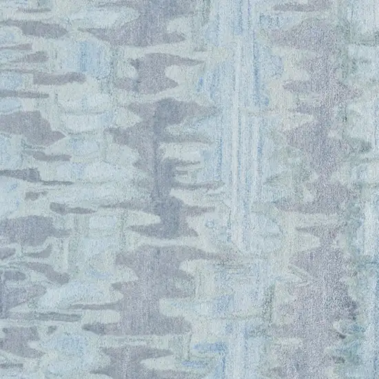 Blue Green And Gray Abstract Tufted Handmade Area Rug Photo 3