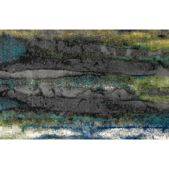 Blue Green And Taupe Stain Resistant Area Rug Photo 9