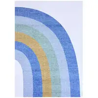 Photo of Blue Green and Orange Juvenile Rainbows Youthful Area Rug