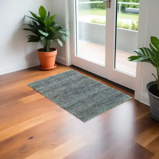 Blue and Gray Power Loom Area Rug Photo 1