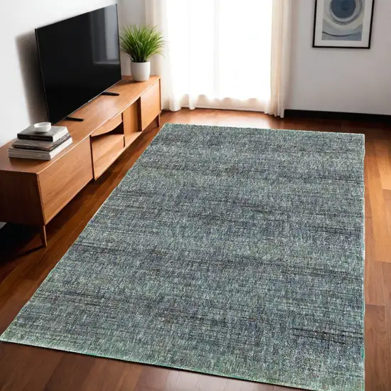 Blue and Gray Power Loom Area Rug Photo 1