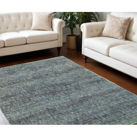 Blue and Gray Power Loom Area Rug Photo 1