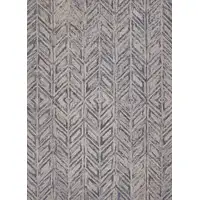 Photo of Blue Hand Tufted Herringbone Indoor Accent Rug