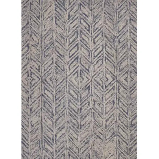 Blue Wool Hand Tufted Area Rug Photo 2