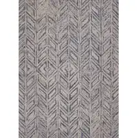 Photo of Blue Hand Tufted Herringbone Indoor Area Rug