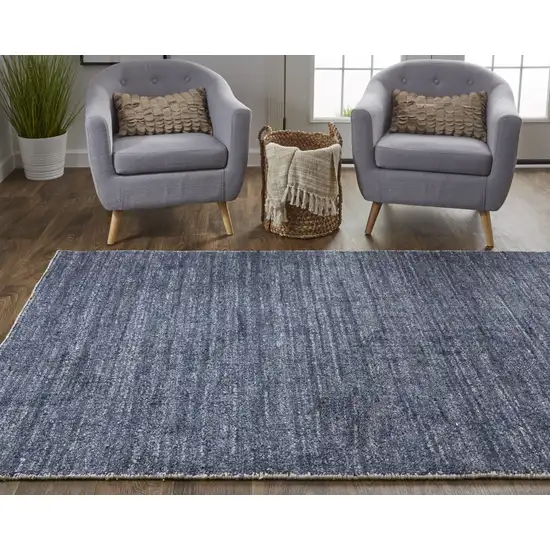 Blue Hand Woven Area Rug Photo 8