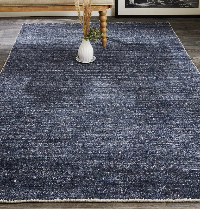 Blue Hand Woven Area Rug Photo 4