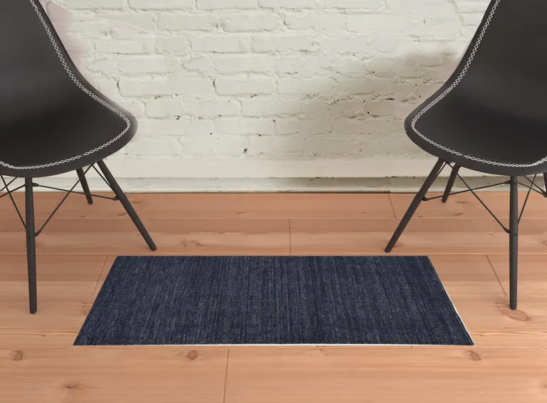 Blue Hand Woven Area Rug Photo 2