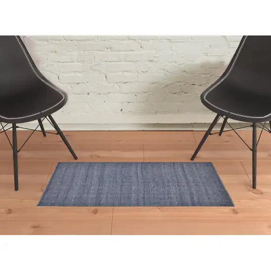 Blue Hand Woven Area Rug Photo 2