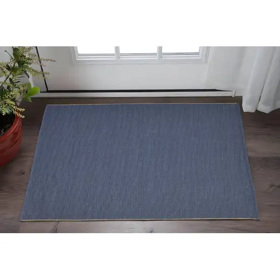 Blue Hand Woven Area Rug Photo 1