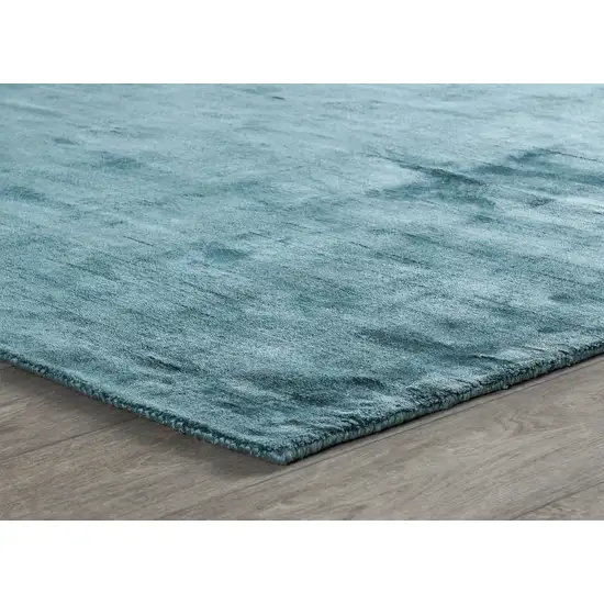 Blue Hand Woven Distressed Area Rug Photo 4
