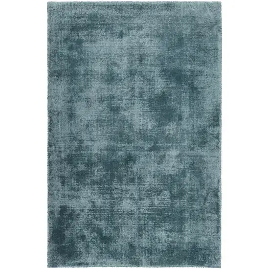 Blue Hand Woven Distressed Area Rug Photo 1