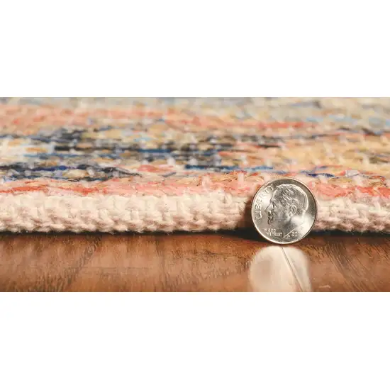 Blue Hand Woven Oval Medallion Indoor Area Rug Photo 6