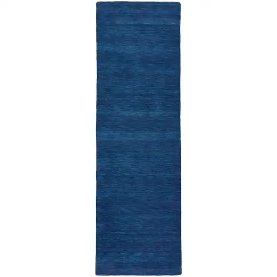 Blue Hand Woven Runner Rug Photo 4