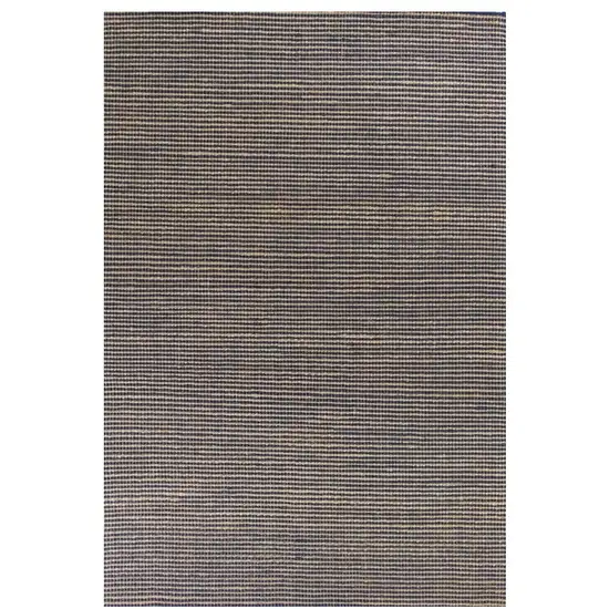 Blue Hand Woven Wool And Jute Indoor Area Rug Photo 2