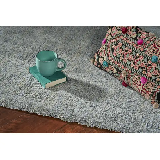 Blue Heather Indoor Shag Rug Photo 4