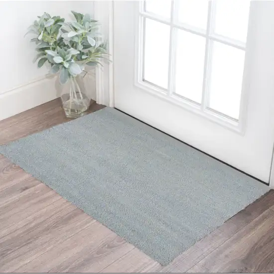 Blue Heather Plain Area Rug Photo 1