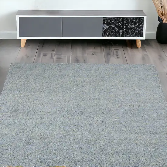 Blue Heather Plain Indoor Area Rug Photo 1