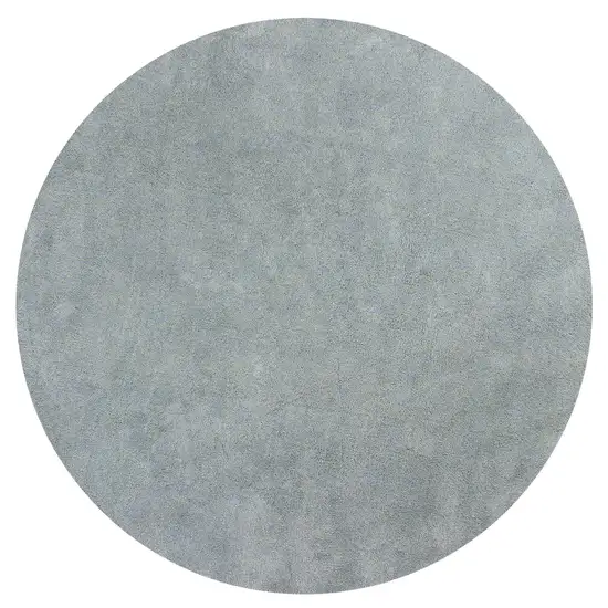 Blue Heather Round Indoor Shag Rug Photo 3