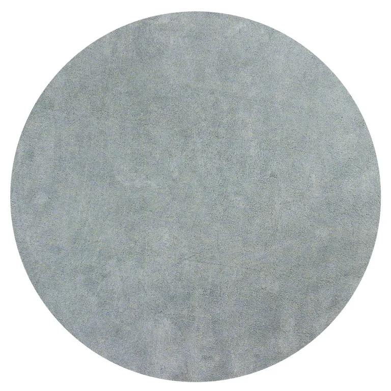 Blue Heather Round Indoor Shag Rug Photo 3