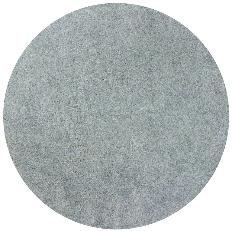 Blue Heather Round Indoor Shag Rug Photo 4