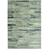 Photo of Blue Ivory Abstract Striped Area Rug
