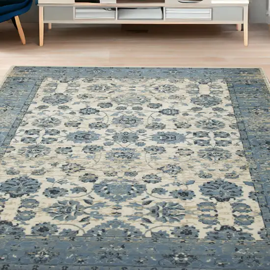 Ivory Oriental Dhurrie Area Rug Photo 1