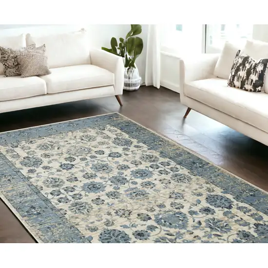 Ivory Oriental Dhurrie Area Rug Photo 1