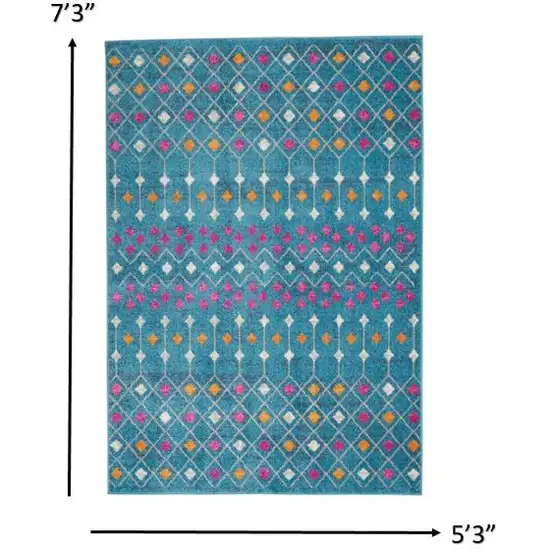 Blue Jewels Geometric Area Rug Photo 5