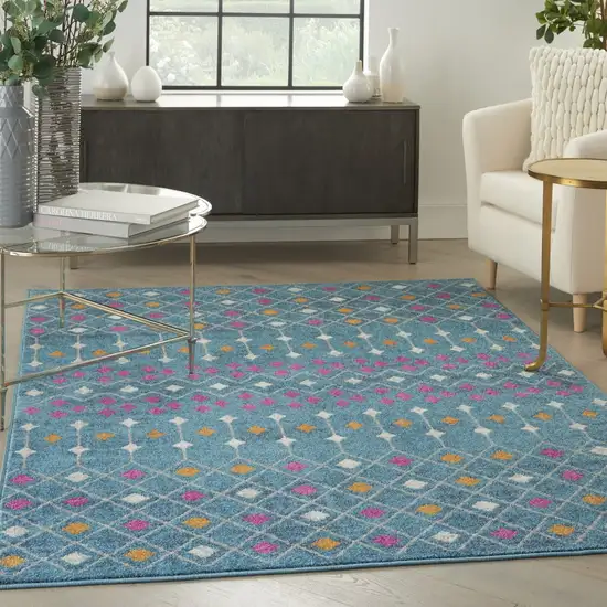 Blue Jewels Geometric Area Rug Photo 7