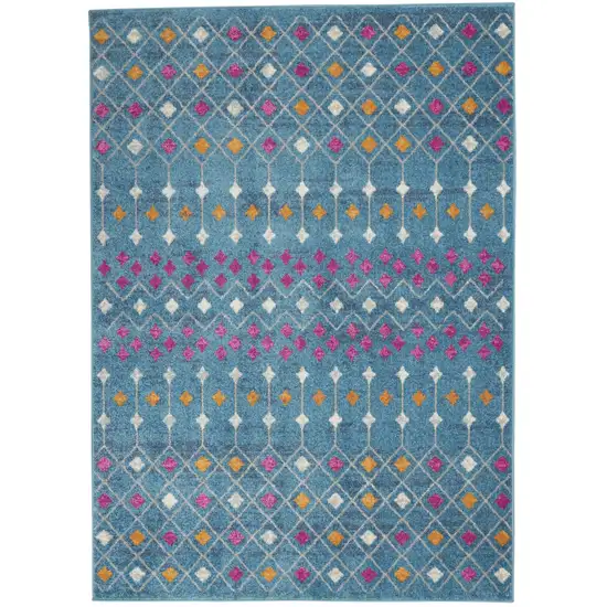 Blue Jewels Geometric Area Rug Photo 1