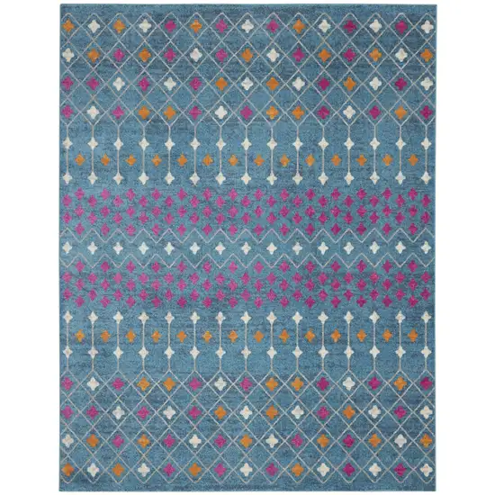 Blue Jewels Geometric Area Rug Photo 1