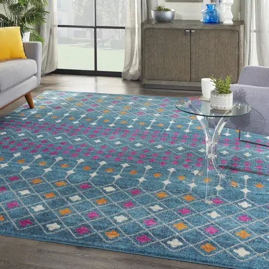 Blue Jewels Geometric Area Rug Photo 7